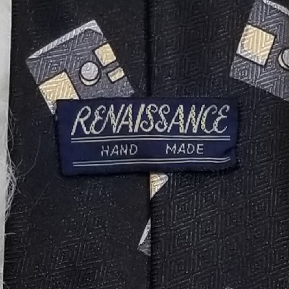 5/$20 VINTAGE Computer Technology Renaissance Tie - Picture 3 of 3
